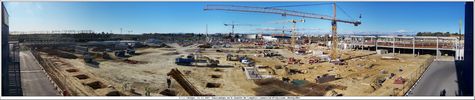 Panoramique sur le chantier - Cliquez pour avoir la photo  sa taille relle.